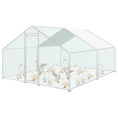 Hühnerstall Kleintierstall Geflügelstall Hühnerhaus Katzenzaun Gehege Freilauf 3x4x2m - Swanew Image