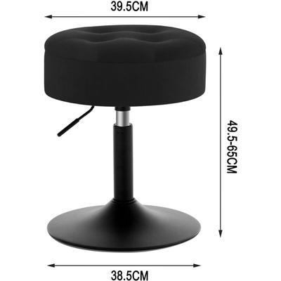 Woltu - 1x Barhocker Sitzhocker mit Stauraum, Arbeitshocker höhenverstellbar, niedriger Bürohocker Image