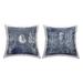 Stupell Vintage European Shell and Nautical Seahorse Decorative Printed Throw Pillows by Deborah Devellier (Set of 2)