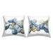 Stupell Rows of Stones Organic Blue Brown Patterns Decorative Printed Throw Pillows by Grace Popp (Set of 2)