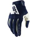 100% Ridefit Bicycle Gloves, white-blue, Size L