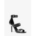 Michael Kors Amal Astor Stud Leather Sandal Black 10