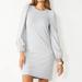 Nine West Dresses | Nwt Women's Nine West Puff Long Sleeve Sweater Dress | Color: Gray/White | Size: S