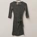 Anthropologie Dresses | Anthropologie Dolan Long Sleeve Side Knot Dress Women's Size Xxs | Color: Gray | Size: Xxs