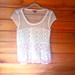 American Eagle Outfitters Tops | American Eagle Size Small Beige Shear Lace Top. Adorable! | Color: Cream | Size: S