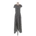 Raga Casual Dress - High/Low: Black Print Dresses - Women's Size X-Small