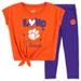 Preschool & Toddler Orange/Purple Clemson Tigers Forever Love T-Shirt Leggings Set