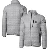 Men's Cutter & Buck Gray San Diego Padres Rainier Eco Insulated Full-Zip Puffer Jacket