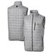 Men's Cutter & Buck Gray Oakland Athletics Rainier Full-Zip Puffer Vest