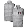 Men's Cutter & Buck Gray Boston Red Sox Big Tall Rainier Full-Zip Puffer Vest