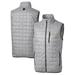 Men's Cutter & Buck Gray Pittsburgh Pirates Big Tall Rainier Full-Zip Puffer Vest