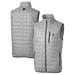 Men's Cutter & Buck Gray Los Angeles Angels Big Tall Rainier Full-Zip Puffer Vest