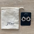 J. Crew Jewelry | Nwt J.Crew Women's Bristol Crystal Open Circle Earrings - Silver / Gold | Color: Gold/Silver | Size: Os