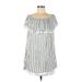Charlotte Russe Casual Dress: White Stripes Dresses - Women's Size Medium