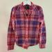 American Eagle Outfitters Tops | American Eagle Plaid Flannel Shirt | Color: Pink/Purple | Size: S