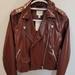 Nine West Jackets & Coats | Nine West Jacket Biker Vegan Leather | Color: Brown/Red | Size: Xs