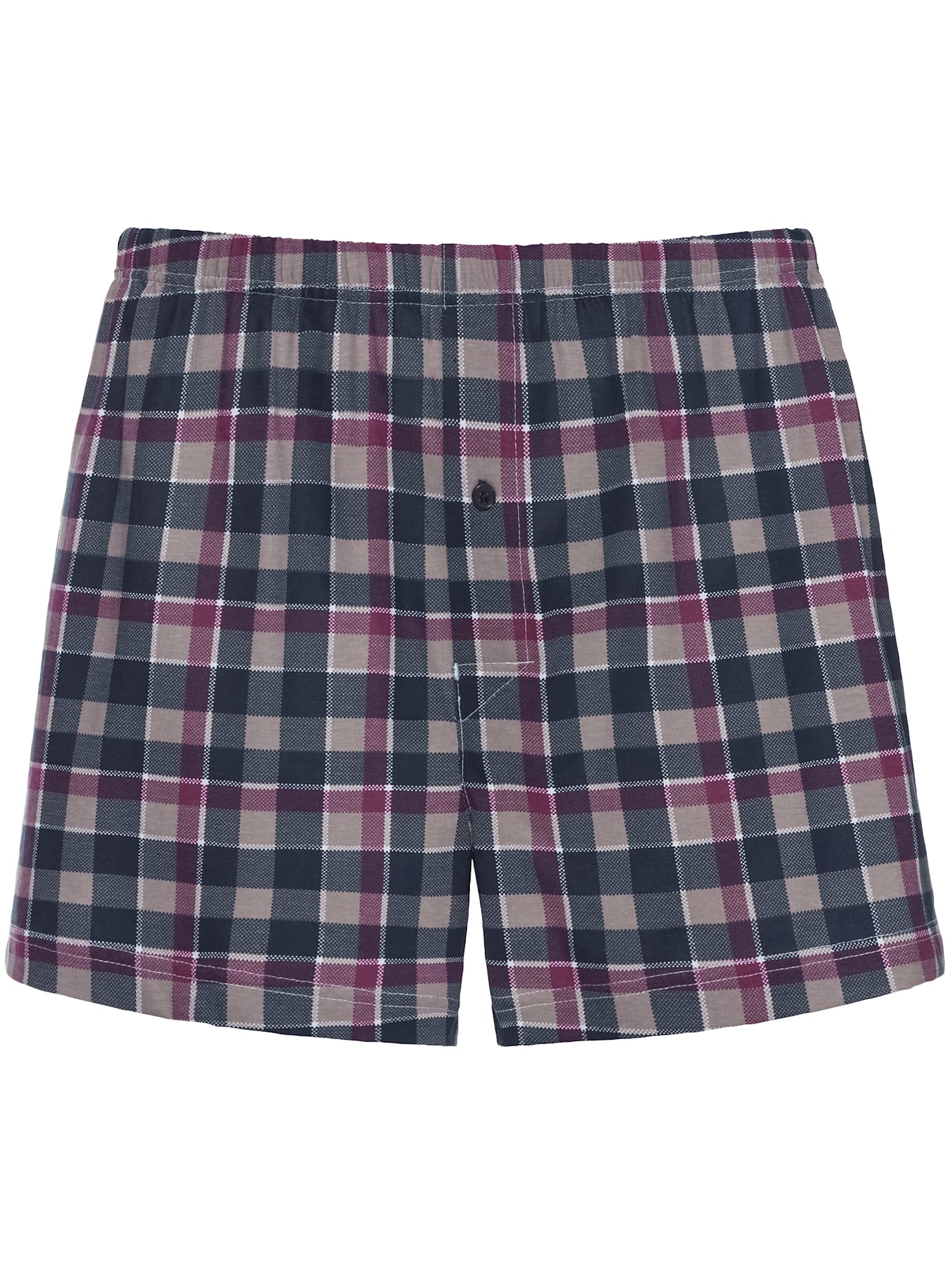 Boxershorts WÄSCHEPUR, Herren, Gr. 12, blau (blau, kariert), 100% Baumwolle, Unterhosen Image