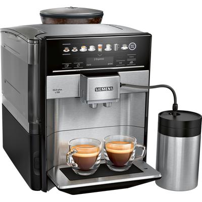 SIEMENS Kaffeevollautomat "EQ6 plus s700 TE657M03DE, viele Kaffeespezialitäten, Doppeltassenfunk", silber (edelstahlfarben), B:28cm H:38,5cm T:46,5cm, Kaffeevollautomaten, Edelstahl-Milchbehälter, automatische Dampfreinigung, edelstahl, Topseller Image