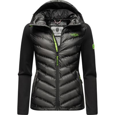 Outdoorjacke NAVAHOO "Nimm Mich Mit", Damen, Gr. XS (34), schwarz, Obermaterial: 100% Polyester; Obermaterial Ärmel: 68% Viskose, 27% Polyamid, 5% Elasthan; Futter: 100% Polyester; Wattierung: 100% Polyester, sportlich, figurbetont hüftlang, Langarm... Image
