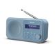 SHARP DR-P420(BL) Tokyo Portable Digital Radio With Bluetooth 5.0, Mono DAB+/FM Audio Player, Compact & Lightweight, USB/Battery Powered, Dual Alarm Clock & 40 Pre-Sets - Steel Blue