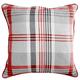 Tartan Check Plaid Design, Tartan Cushion Covers, Cotton Tartan Scottish Checked Pack of 4 Filled Edge Cushion , Striped Decorative Pillowcase For Home Sofa Bedroom Living (18x18 inch, Red)