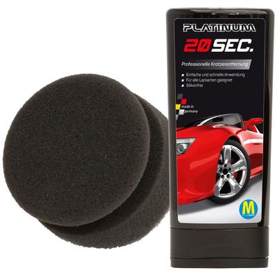 Autopolitur MEDIASHOP "Platinum 20 sec", schwarz, 100ml, Oberflächenpflegemittel, 100 ml, inkl. Schwamm