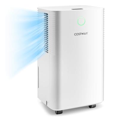 Costway 32-Pint Dehumidifier with Auto Defrost & 24H Timer Drain Hose - 10'' x 8.5''x 17.5''
