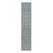 Shahbanu Rugs Fine Jacquard with Sickle Leaf Design Wool and Plant Based Silk Hand Loomed Gray Oriental Runner Rug (2'6" x 12')