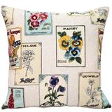 Pillow Decor Vintage Seed Packet 20x20 Throw Pillow