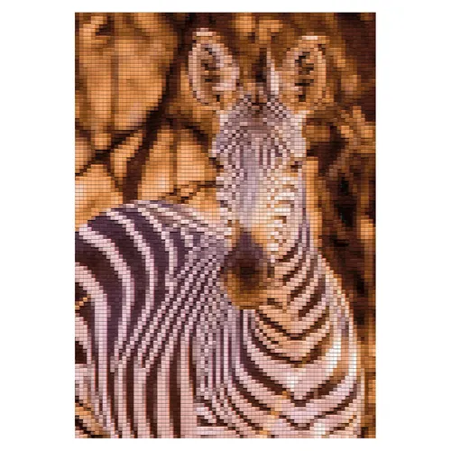 Diamantenstickerei-Set Zebra, 24 x 34 cm