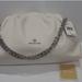 Michael Kors Bags | Michael Kors Nola Extra-Large Faux Leather Clutch | Color: Silver/White | Size: Os