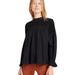 Anthropologie Tops | Anthropologie Maeve Black Peasant Blouse Shirt Long Puffed Sleeve Smocked Sz 0 | Color: Black | Size: 0