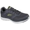 Sneaker SKECHERS "FLEX ADVANTAGE 4.0", Herren, Gr. 47,5, grau, Leder, Textil, Lederimitat, sportlich, Schuhe, mit leichtem Profil, Freizeitschuh, Halbschuh, Schnürschuh