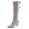 Schlupfstiefel LASCANA, Damen, Gr. 40, grau, Obermaterial: 100% Textilmaterial. Futter: 100% Textilmaterial. Decksohle: 100% Lederimitat. Laufsohle: 100% Synthetik, unifarben, modisch, Schuhe, Schlupfboots, Slouchy Boots, Slip-On, Stretch & Blockabsatz