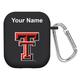 Black Texas Tech Red Raiders Personalized AirPods Case Cover