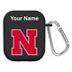 Black Nebraska Huskers Personalized AirPods Case Cover