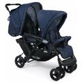 Geschwisterwagen CHIC4BABY "Duo, navy" blau (navy) Baby Kinderwagen Geschwisterwagen