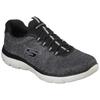 Slip-On Sneaker SKECHERS "SUMMITS", Herren, Gr. 48,5, schwarz-weiß (schwarz, weiß), Textil, sportlich, Schuhe, Slipper, Freizeitschuh in komfortabler Schuhweite
