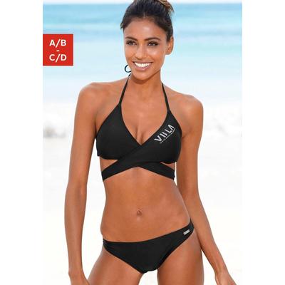 Triangel-Bikini VENICE BEACH, Damen, Gr. 38, Cup C/D, schwarz, Polyamid, Bikini-Sets, mit Top zum Wickeln Image