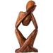 12" Wooden Handmade Abstract Sculpture Handcrafted "Sleeping Man" Home Decor Decorative Figurine Accent Decoration
