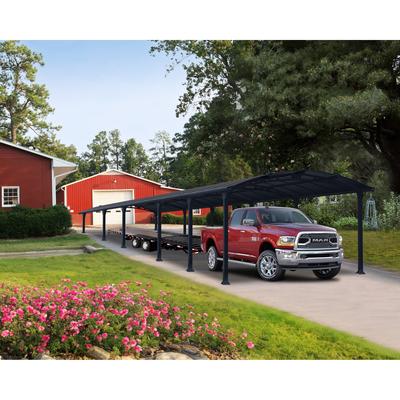 Arcadia 12 ft. Gray/Bronze Carport