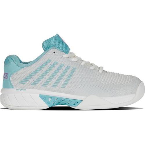 K-SWISS TENNIS Damen Tennisoutdoorschuhe Damen Tennisschuhe Hypercourt Express 2 Carpet, Größe 38 in Brilliant White/Angel Blue/Sheer Lilac