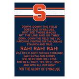 Syracuse Orange 23'' x 34'' Fight Song Wall Art