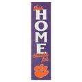 Clemson Tigers 12'' x 48'' This Home Leaning Sign