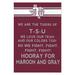 Texas Southern Tigers 23'' x 34'' Fight Song Wall Art