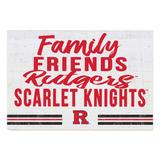 Rutgers Scarlet Knights 24'' x 34'' Friends Family Wall Art