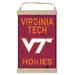 Virginia Tech Hokies Faux Rust Banner Sign