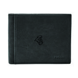 Men's Fossil Black Coastal Carolina Chanticleers Leather Ingram RFID Flip ID Bifold Wallet