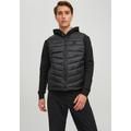 Steppweste JACK & JONES "HERO BODYWARMER COLLAR" Gr. M (48), schwarz Herren Westen Steppwesten