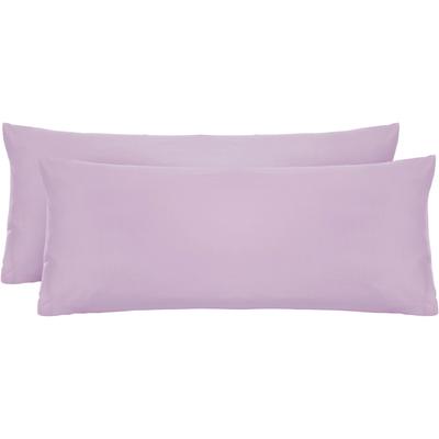 Kissenbezug BIBERNA "Michi Feinjersey mit Reißverschluss", lila (viola), B:40cm L:60cm, Feinjersey, Obermaterial: 100% Baumwolle, Kissenbezüge, verschiedene Größen, Feinjersey Kissenhülle aus 100% Baumwolle Image